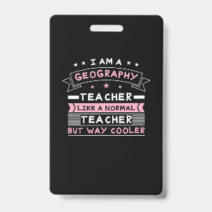 Crachá Eu Sou Uma Professora De Geografia