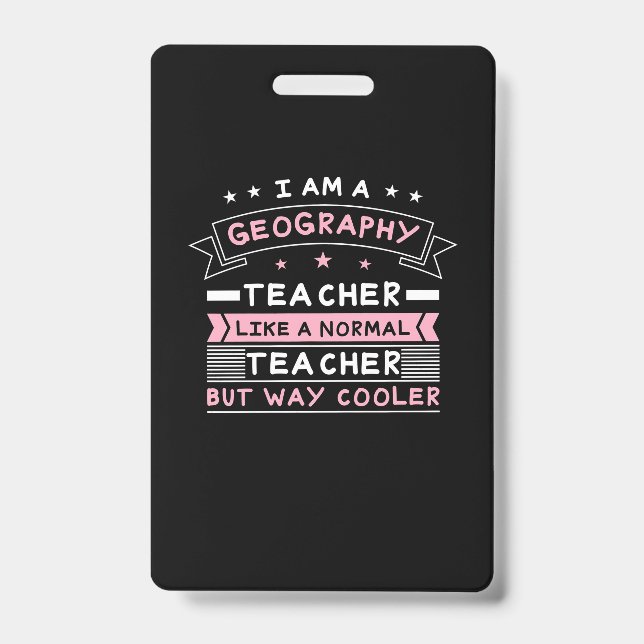 Crachá Eu Sou Uma Professora De Geografia (Frente)