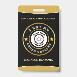 Crachá Eu tenho o logotipo de negócios da minha vacina ma