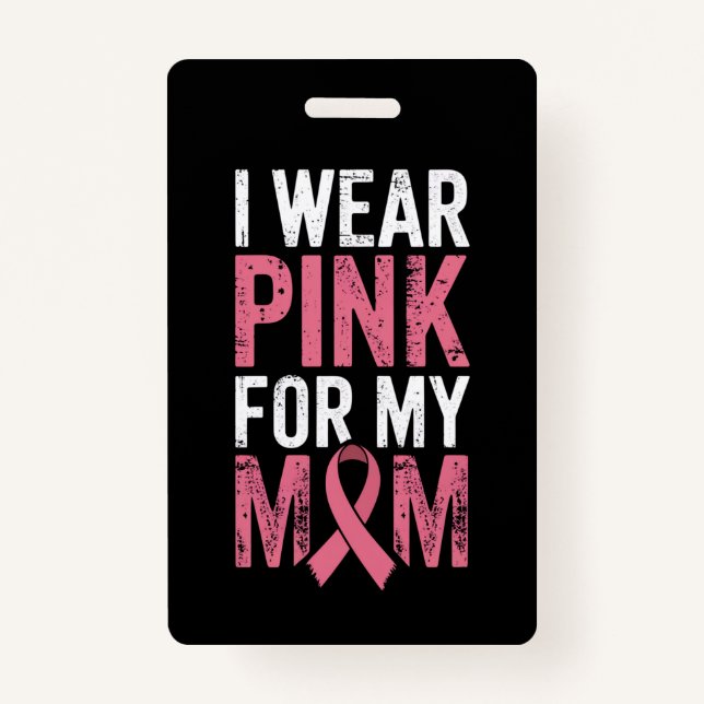 Crachá Eu Visto Rosa Para A Consciência Do Cancer Da Minh (Frente)