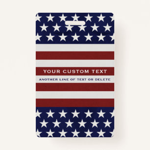 Crachá EUA bandeira americana costume patriótico do 4 de