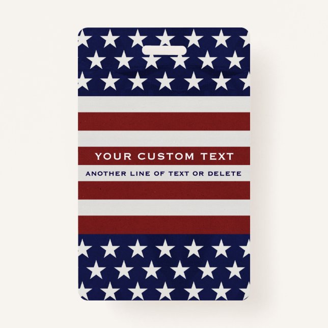 Crachá EUA bandeira americana costume patriótico do 4 de (Frente)