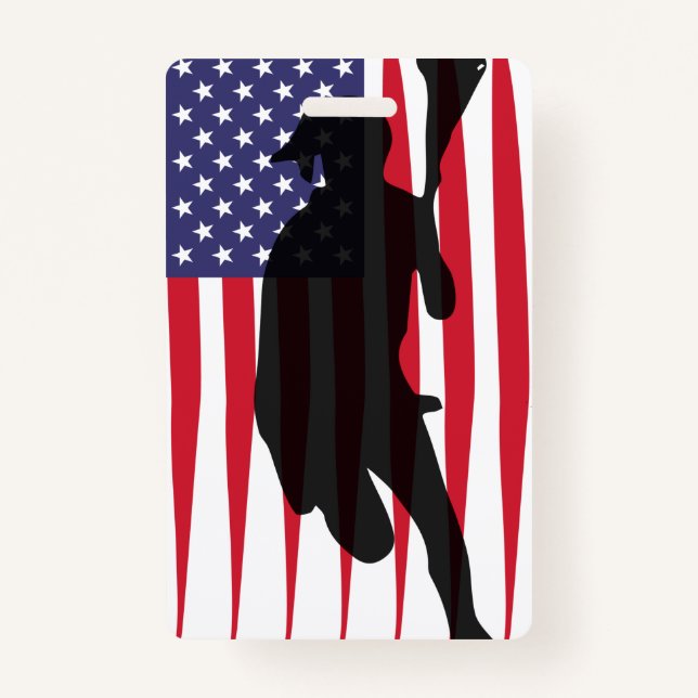 Crachá EUA Lacrosse, sem limite de bandeira da América, l (Frente)