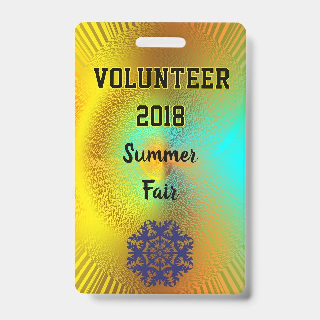Crachá Event Entry ID Badge (Frente)