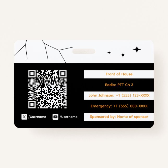 Crachá Event Staff (Verso)