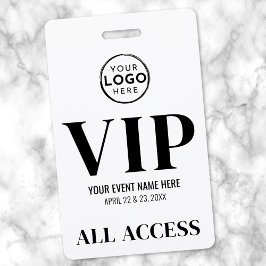 Crachá Evento com Acesso Total VIP Logo