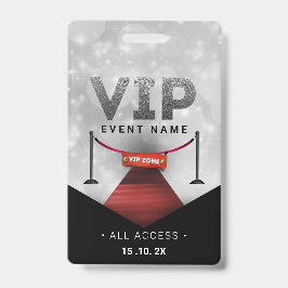 Crachá Evento de Acesso VIP Exclusivo