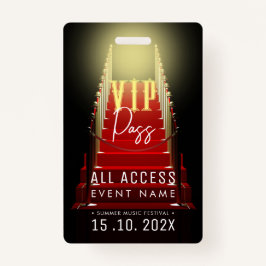 Crachá Evento de Acesso VIP Exclusivo