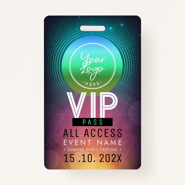 Crachá Evento de Acesso VIP Exclusivo (Frente)