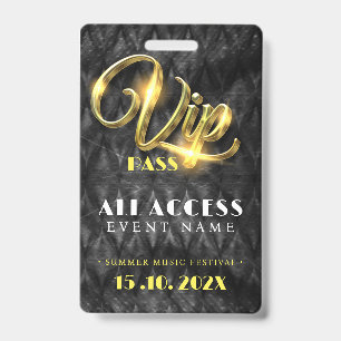 Crachá Evento de Acesso VIP Exclusivo