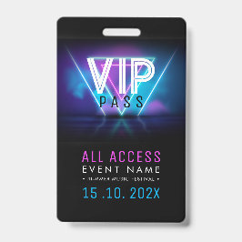 Crachá Evento de Acesso VIP Exclusivo