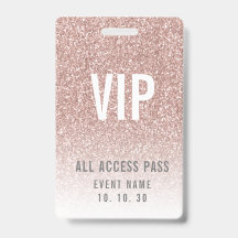 Evento de Acesso VIP Feminino Brilho Rosa Menina