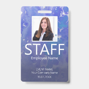 Crachá Evento de código de barras de equipe personalizado