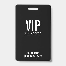 Crachá Evento de código QR de acesso completo de VIP pret
