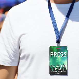 Crachá Evento de Concerto PRESS All Access Pass