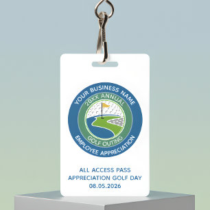 Crachá Evento de Golfe de Apreciação aos Funcionários com