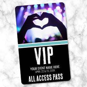 Crachá Evento Especial VIP All Access