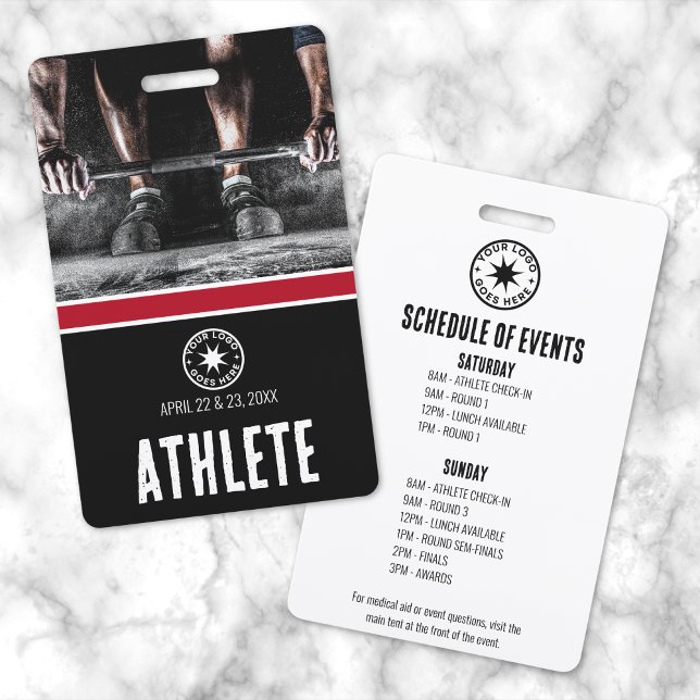 Crachá Evento esportivo Athlete (Athlete Sports Event Badge)