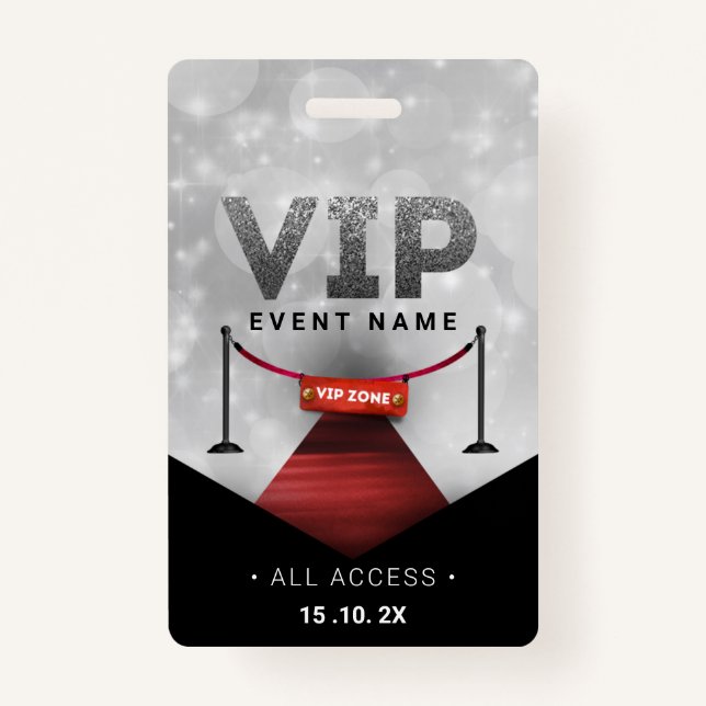 Crachá Evento Exclusivo de Acesso VIP (Frente)