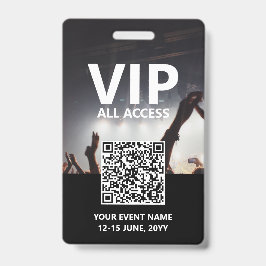 Crachá Evento Personalizado de Todos os Acessos de Código
