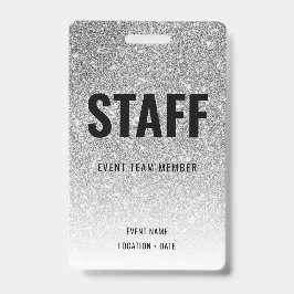 Crachá Evento Personalizado do funcionarios ou Glitter do