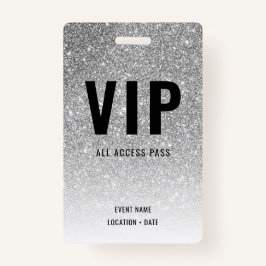 Crachá Evento Personalizado VIP ou Falha de Prata de Conc