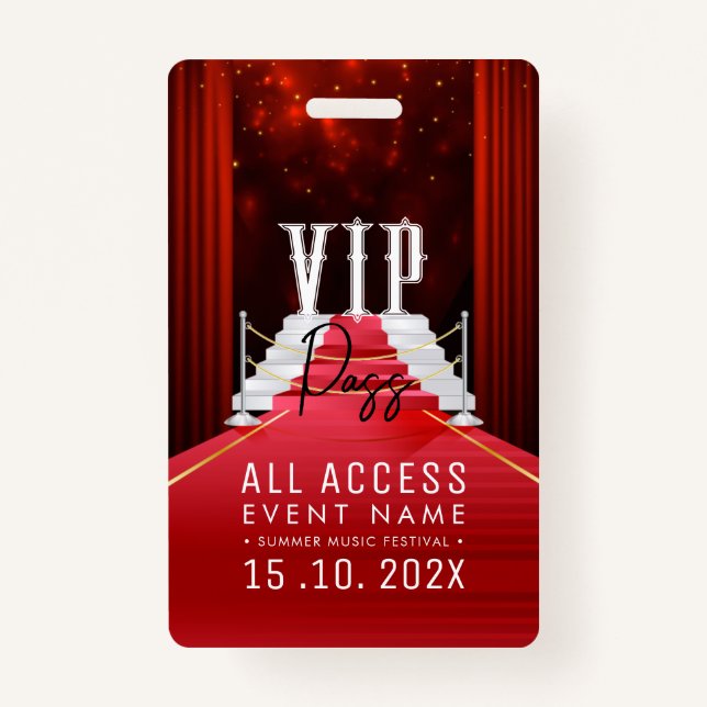 Crachá Evento VIP All Access (Frente)
