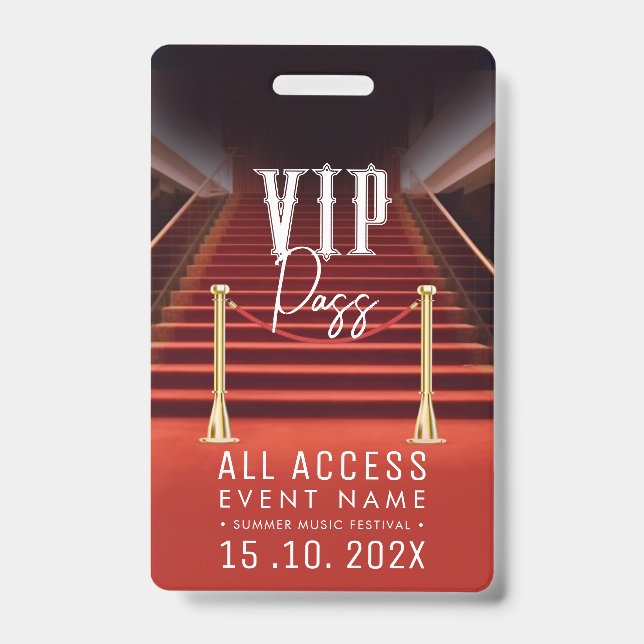 Crachá Evento VIP All Access (Front)