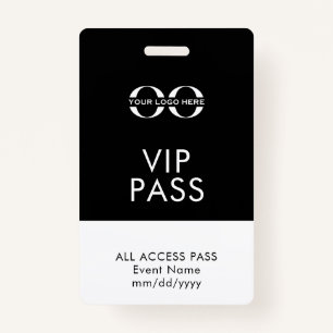Crachá Evento VIP All Access