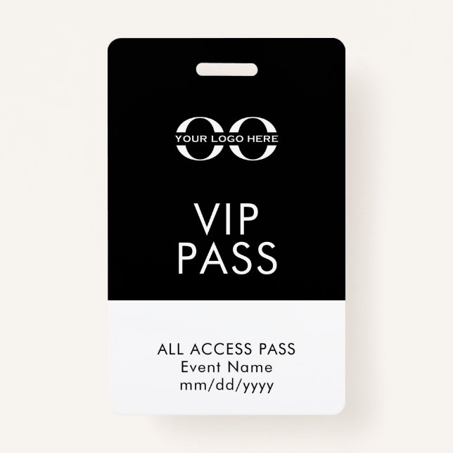 Crachá Evento VIP All Access (Frente)