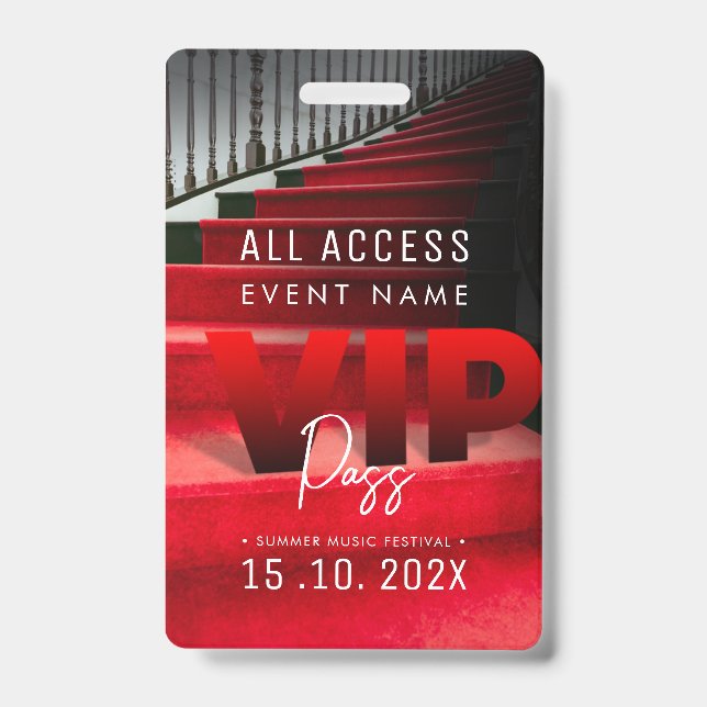 Crachá Evento VIP All Access (Frente)