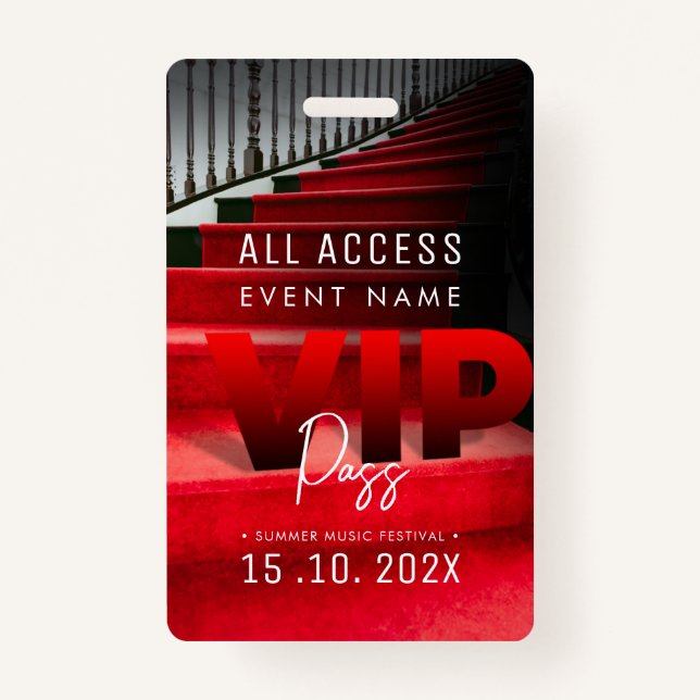 Crachá Evento VIP All Access (Frente)