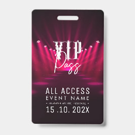 Crachá Evento VIP All Access