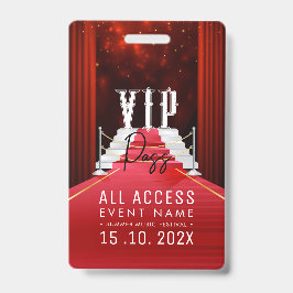 Crachá Evento VIP de Acesso Total