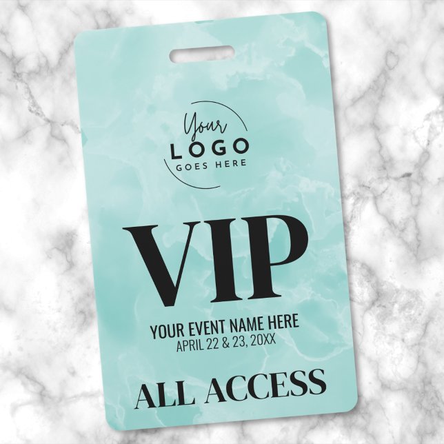 Crachá Evento VIP do Logotipo Moderno Simples (Event Your Logo All Access VIP Badge)