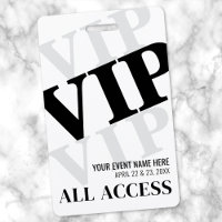 Evento VIP Preto Branco Simples
