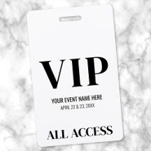 Evento VIP Preto Branco Simples