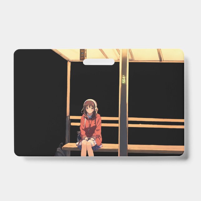 Crachá Exemplo: Título de Insígnia Horizontal html Copiar (Frente)