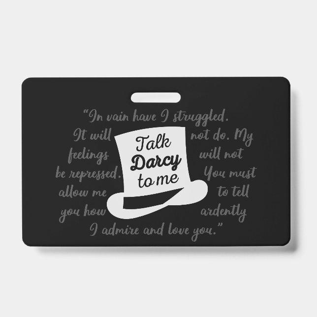 Crachá Fale comigo Darcy II (Frente)