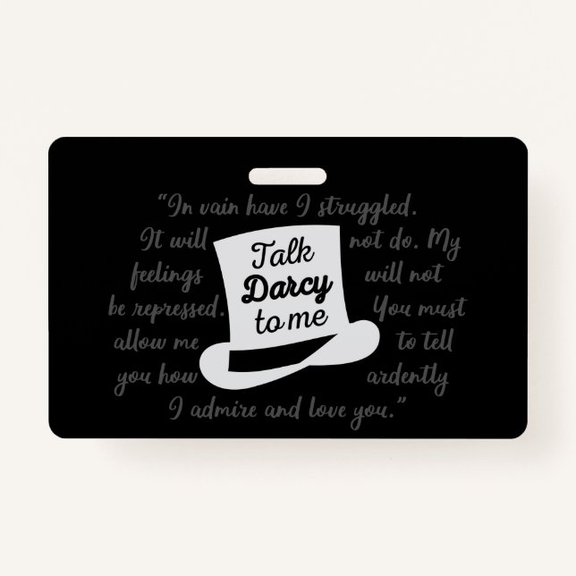 Crachá Fale comigo Darcy II (Frente)
