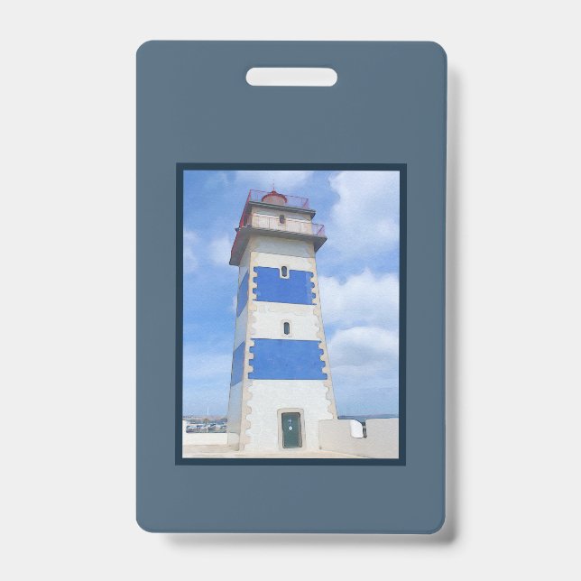 Crachá Farol aquarela (Frente)