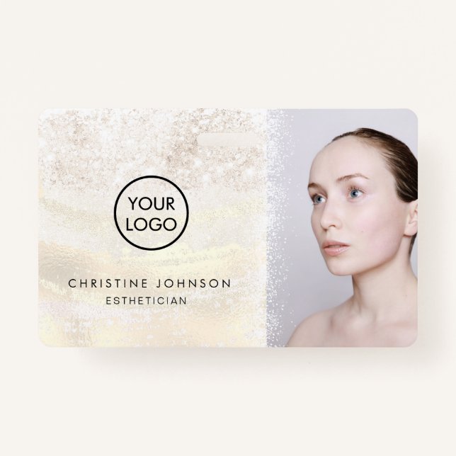 Crachá ・faux glitter design (Frente)