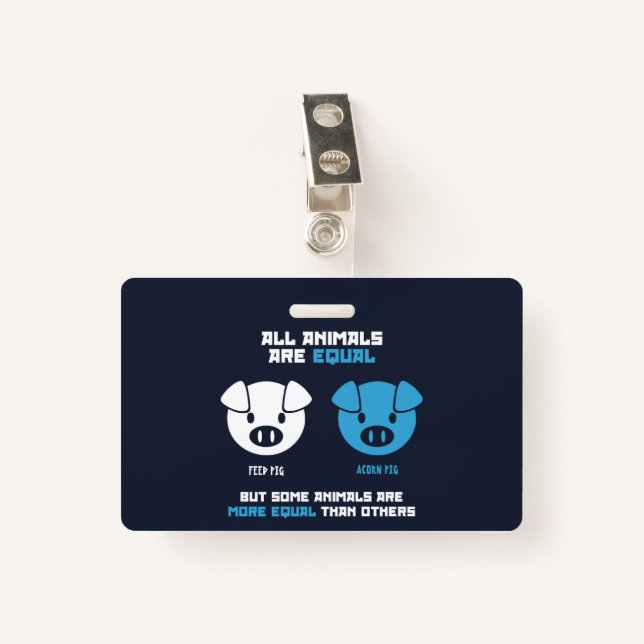 Crachá Feed Pig, Acorn  (Frente com Clipe)