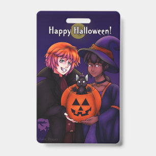 Crachá Feliz Figurino de Halloween