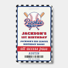 Crachá Festa de Aniversário de Beisebol Revelação do Ano