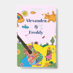 Crachá Festival Russo de Casamento Hippie