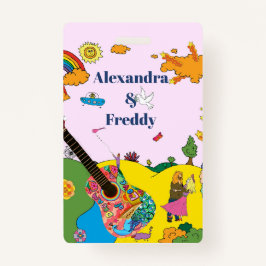 Crachá Festival Russo de Casamento Hippie