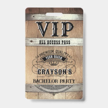 Ficha VIP de Despedida de Solteiro Rústico