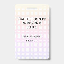 CRACHÁ FIM DE SEMANA RETRÔ PARA NOIVA CLUB PINK LARANJA D