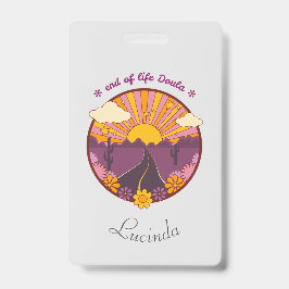 Crachá Fim de vida Doula, enfermeira de asilo